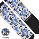 Custom AL Custom Socks Adult / Creamy Grey Custom Flower with F Bombs Socks 1 Photo equestrian boot socks boot socks thin socks riding socks pattern socks tall socks funny socks knee high socks horse socks horse show socks
