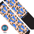 Custom AL Custom Socks Adult / Peach Custom Flower with F Bombs Socks 1 Photo equestrian boot socks boot socks thin socks riding socks pattern socks tall socks funny socks knee high socks horse socks horse show socks