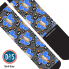 Custom AL Custom Socks Adult / Dark Grey Custom Flower with F Bombs Socks 1 Photo equestrian boot socks boot socks thin socks riding socks pattern socks tall socks funny socks knee high socks horse socks horse show socks