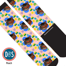 Custom AL Custom Socks Adult / Peach Custom Flower with Lucky Treats Socks 1 Photo equestrian boot socks boot socks thin socks riding socks pattern socks tall socks funny socks knee high socks horse socks horse show socks