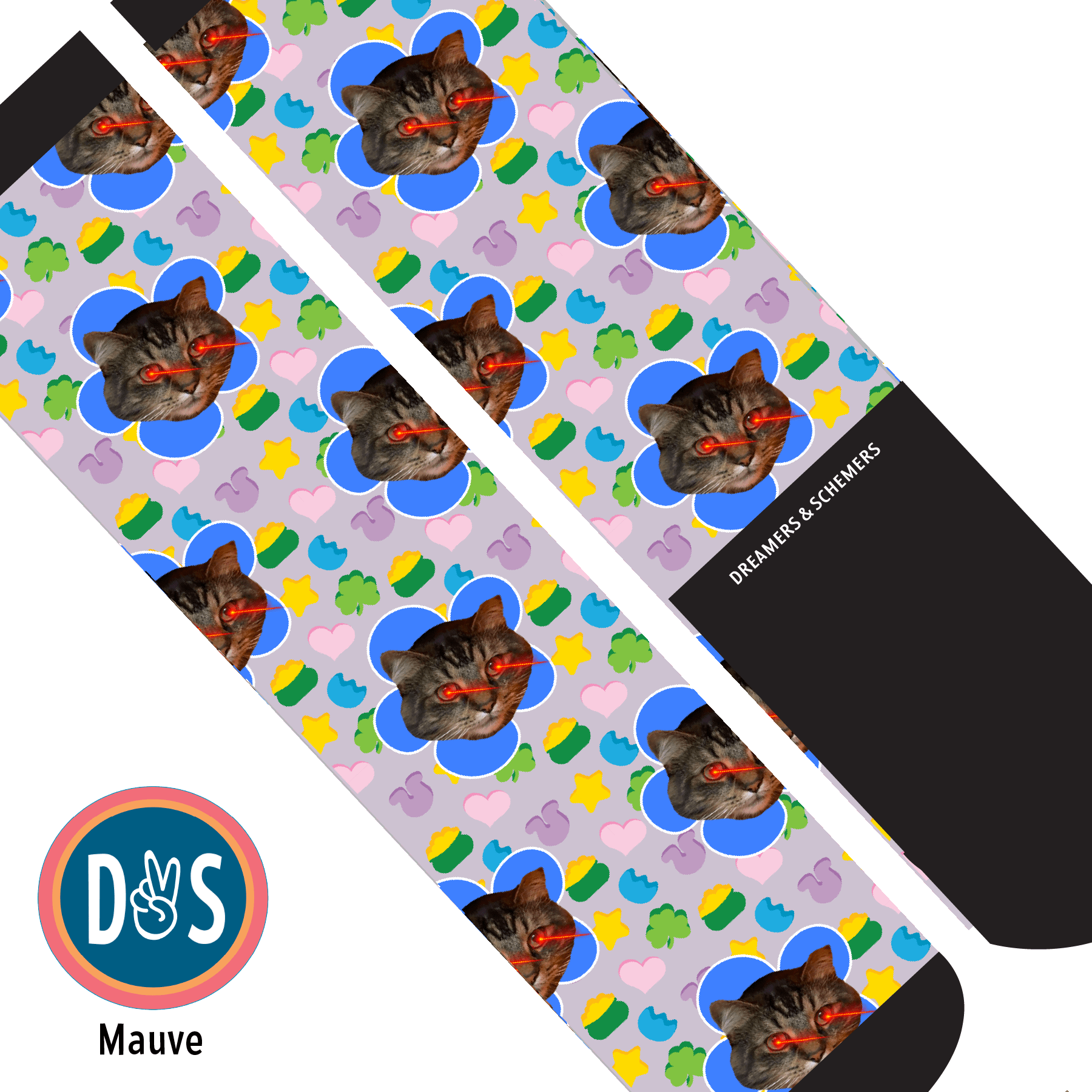 Custom AL Custom Socks Adult / Mauve Custom Flower with Lucky Treats Socks 1 Photo equestrian boot socks boot socks thin socks riding socks pattern socks tall socks funny socks knee high socks horse socks horse show socks