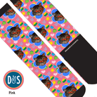 Custom AL Custom Socks Adult / Pink Custom Flower with Lucky Treats Socks 1 Photo equestrian boot socks boot socks thin socks riding socks pattern socks tall socks funny socks knee high socks horse socks horse show socks