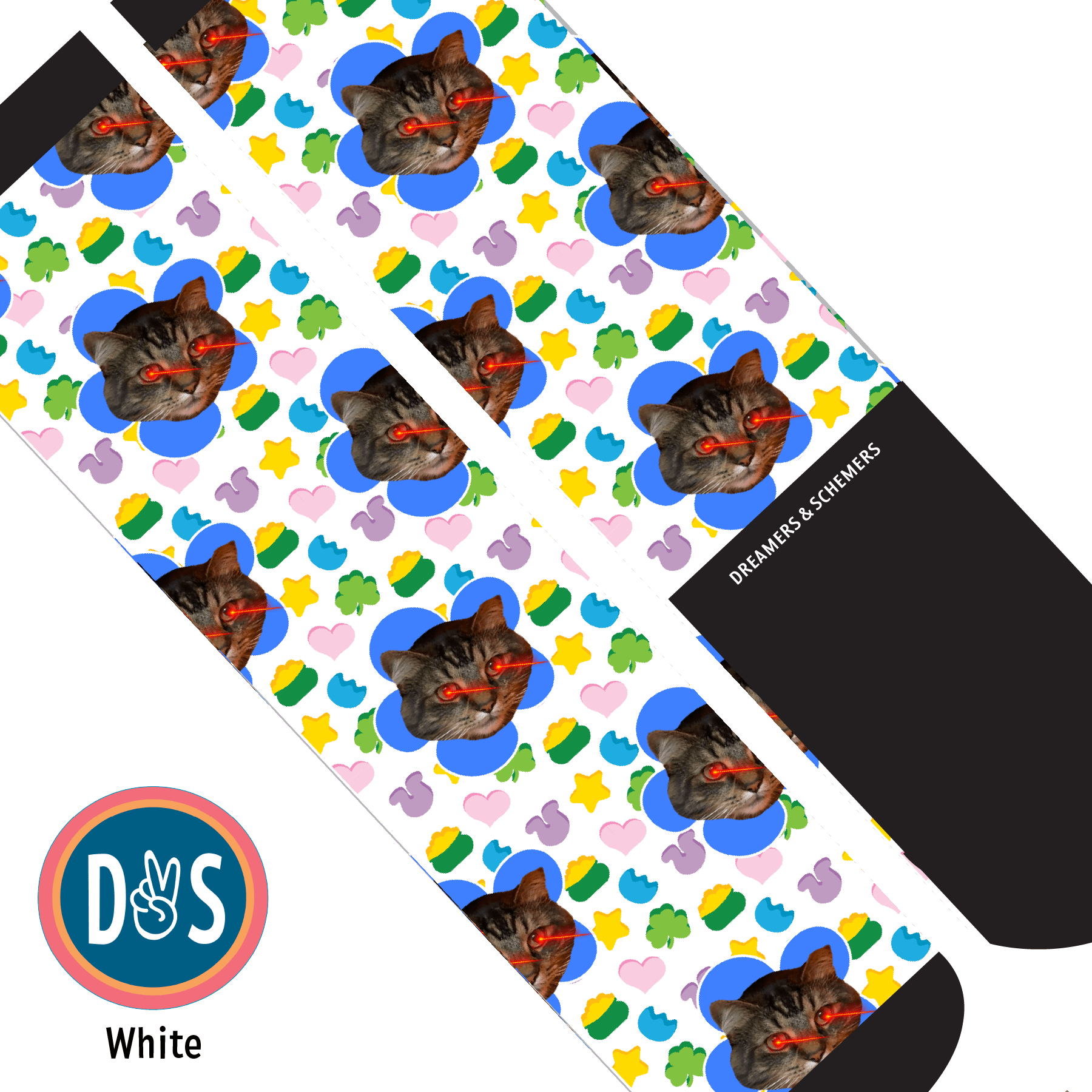 Custom AL Custom Socks Adult / White Custom Flower with Lucky Treats Socks 1 Photo equestrian boot socks boot socks thin socks riding socks pattern socks tall socks funny socks knee high socks horse socks horse show socks