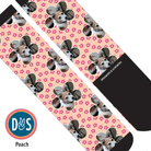 Custom AL Custom Socks Adult / Peach Custom Flower with Pinky Petals Socks 1 Photo equestrian boot socks boot socks thin socks riding socks pattern socks tall socks funny socks knee high socks horse socks horse show socks
