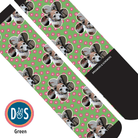 Custom AL Custom Socks Adult / Green Custom Flower with Pinky Petals Socks 1 Photo equestrian boot socks boot socks thin socks riding socks pattern socks tall socks funny socks knee high socks horse socks horse show socks