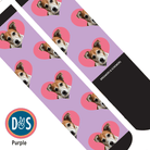 Custom AL Custom Socks Adult / Purple Custom Heart Socks 1 Photo equestrian boot socks boot socks thin socks riding socks pattern socks tall socks funny socks knee high socks horse socks horse show socks