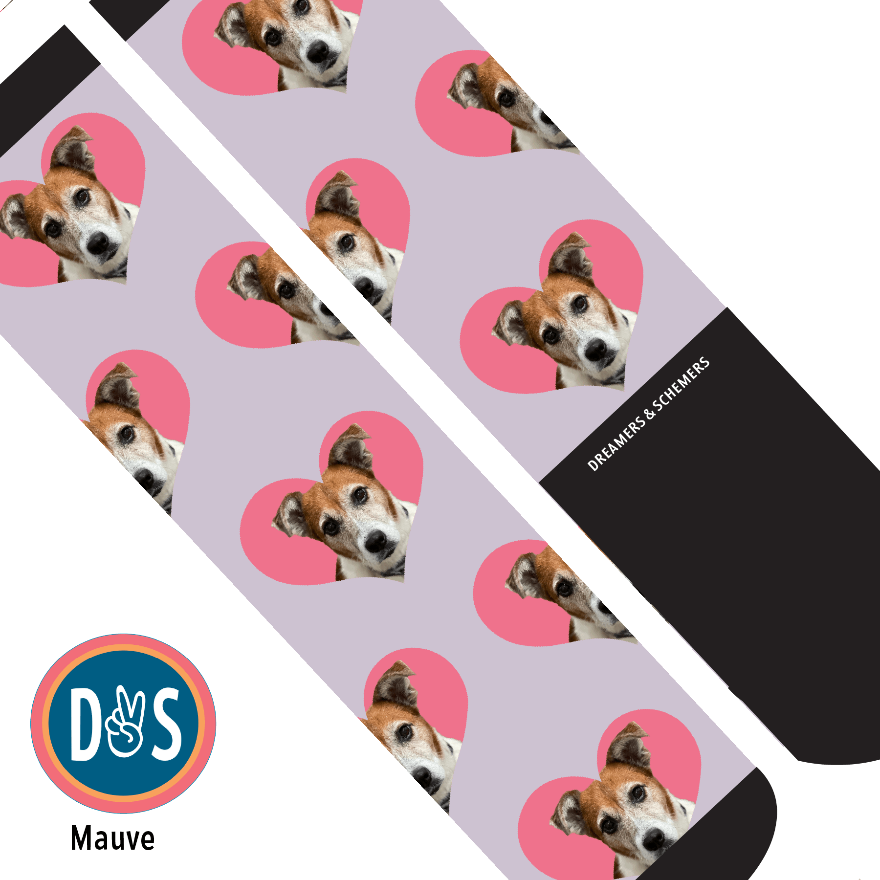 Custom AL Custom Socks Adult / Mauve Custom Heart Socks 1 Photo equestrian boot socks boot socks thin socks riding socks pattern socks tall socks funny socks knee high socks horse socks horse show socks
