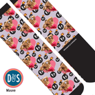 Custom AL Custom Socks Adult / Mauve Custom Heart with F Bombs Socks 1 Photo equestrian boot socks boot socks thin socks riding socks pattern socks tall socks funny socks knee high socks horse socks horse show socks