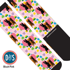 Custom AL Custom Socks Adult / Blush Pink Custom Heart with Lucky Treats Socks 1 Photo equestrian boot socks boot socks thin socks riding socks pattern socks tall socks funny socks knee high socks horse socks horse show socks