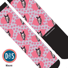 Custom AL Custom Socks Adult / Mauve Custom Heart with Pinky Petals Socks 1 Photo equestrian boot socks boot socks thin socks riding socks pattern socks tall socks funny socks knee high socks horse socks horse show socks