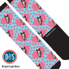 Custom AL Custom Socks Adult / Bright Light Blue Custom Heart with Pinky Petals Socks 1 Photo equestrian boot socks boot socks thin socks riding socks pattern socks tall socks funny socks knee high socks horse socks horse show socks