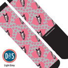 Custom AL Custom Socks Adult / Light Grey Custom Heart with Pinky Petals Socks 1 Photo equestrian boot socks boot socks thin socks riding socks pattern socks tall socks funny socks knee high socks horse socks horse show socks