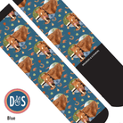 Custom AL Custom Socks Adult / Blue Custom Heart with Smiley Vibes Socks 1 Photo equestrian boot socks boot socks thin socks riding socks pattern socks tall socks funny socks knee high socks horse socks horse show socks
