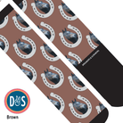 Custom AL Custom Socks Adult / Brown Custom Horseshoe Socks 1 Photo equestrian boot socks boot socks thin socks riding socks pattern socks tall socks funny socks knee high socks horse socks horse show socks