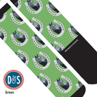 Custom AL Custom Socks Adult / Green Custom Horseshoe Socks 1 Photo equestrian boot socks boot socks thin socks riding socks pattern socks tall socks funny socks knee high socks horse socks horse show socks