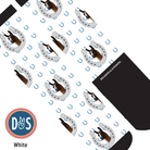 Custom AL Custom Socks Adult / White Custom Horseshoe with Blue Horseshoes Socks 1 Photo equestrian boot socks boot socks thin socks riding socks pattern socks tall socks funny socks knee high socks horse socks horse show socks