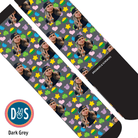 Custom AL Custom Socks Adult / Dark Grey Custom Solo with Lucky Treats Socks 1 Photo equestrian boot socks boot socks thin socks riding socks pattern socks tall socks funny socks knee high socks horse socks horse show socks