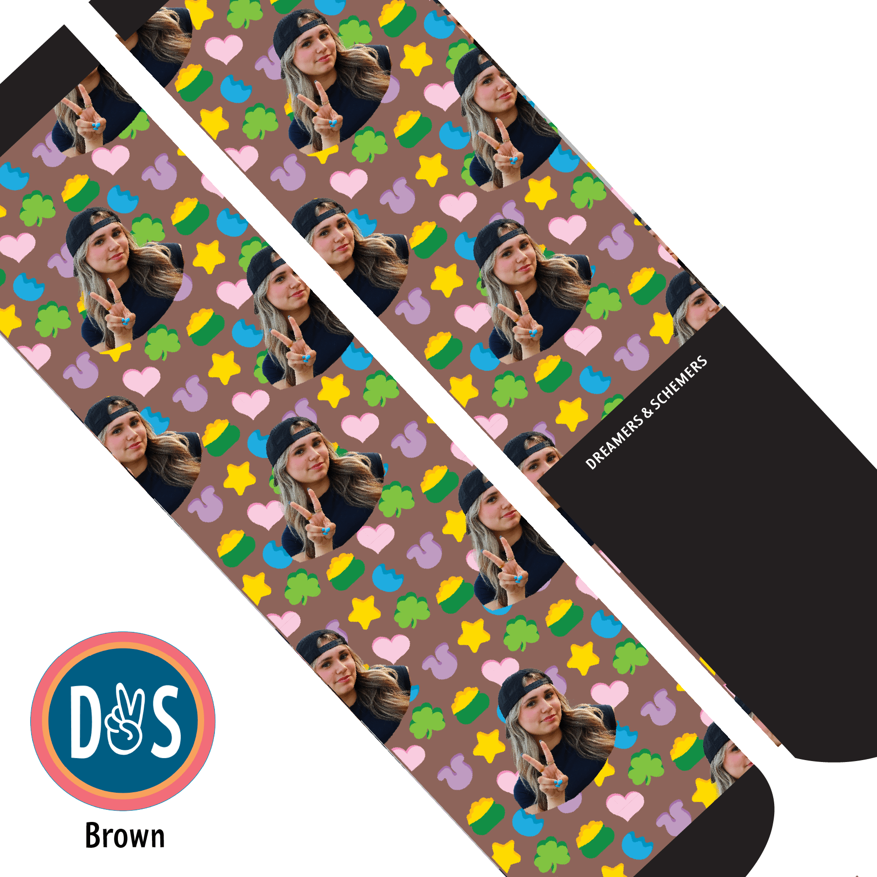Custom AL Custom Socks Adult / Brown Custom Solo with Lucky Treats Socks 1 Photo equestrian boot socks boot socks thin socks riding socks pattern socks tall socks funny socks knee high socks horse socks horse show socks