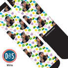 Custom AL Custom Socks Adult / White Custom Solo with Lucky Treats Socks 1 Photo equestrian boot socks boot socks thin socks riding socks pattern socks tall socks funny socks knee high socks horse socks horse show socks