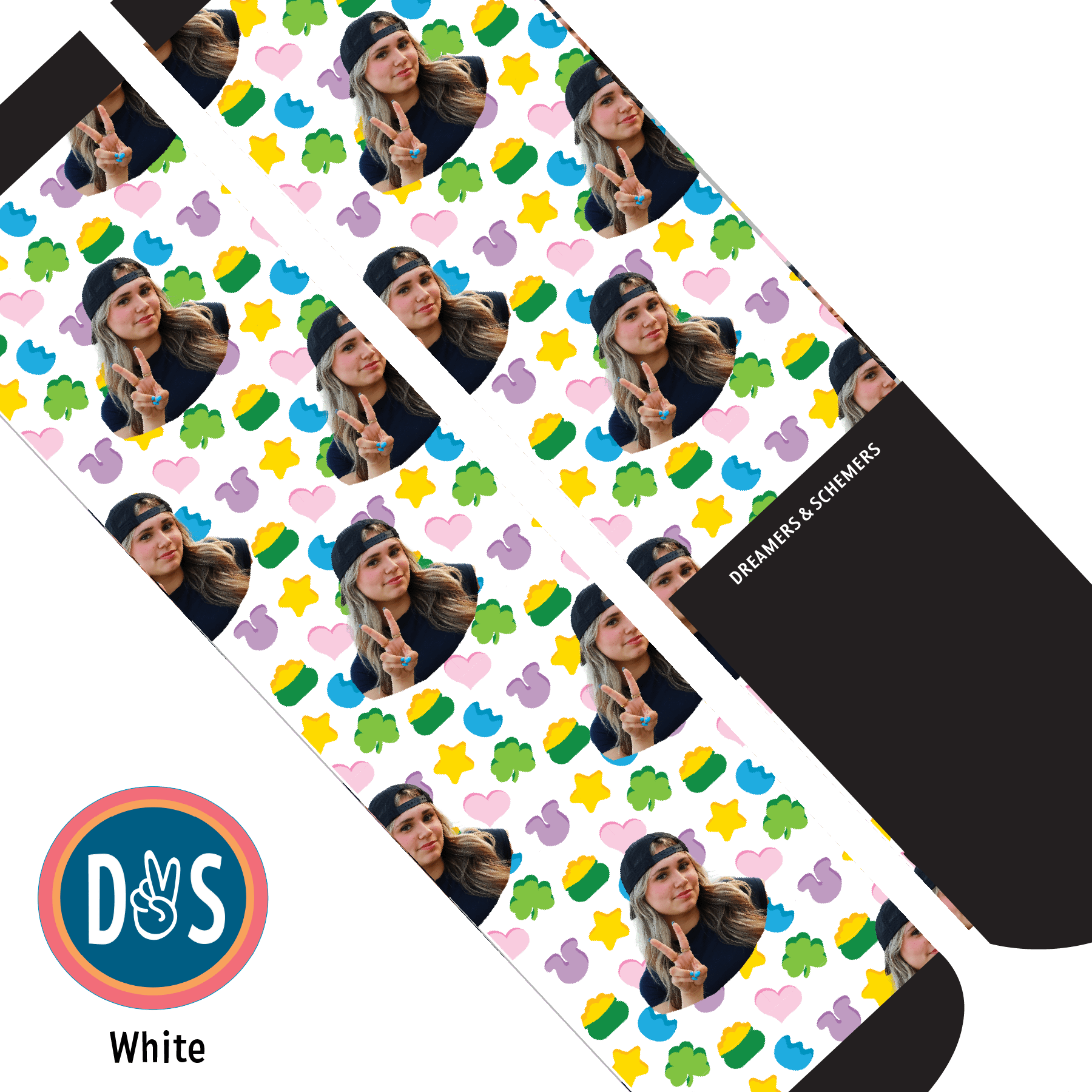 Custom AL Custom Socks Adult / White Custom Solo with Lucky Treats Socks 1 Photo equestrian boot socks boot socks thin socks riding socks pattern socks tall socks funny socks knee high socks horse socks horse show socks