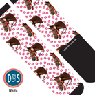 Custom AL Custom Socks Adult / White Custom Solo with Pinky Petals Socks 1 Photo equestrian boot socks boot socks thin socks riding socks pattern socks tall socks funny socks knee high socks horse socks horse show socks