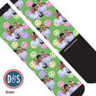 Custom AL Custom Socks Adult / Green Custom Solo with Smiley Vibes Socks 1 Photo equestrian boot socks boot socks thin socks riding socks pattern socks tall socks funny socks knee high socks horse socks horse show socks