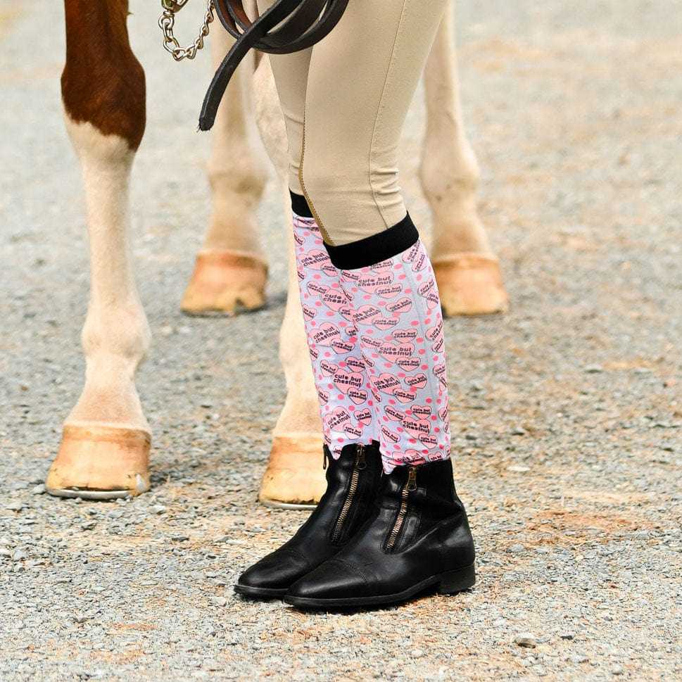 dreamers & schemers Pair & A Spare Cute but Chestnut Pair & A Spare Socks equestrian boot socks boot socks thin socks riding socks pattern socks tall socks funny socks knee high socks horse socks horse show socks