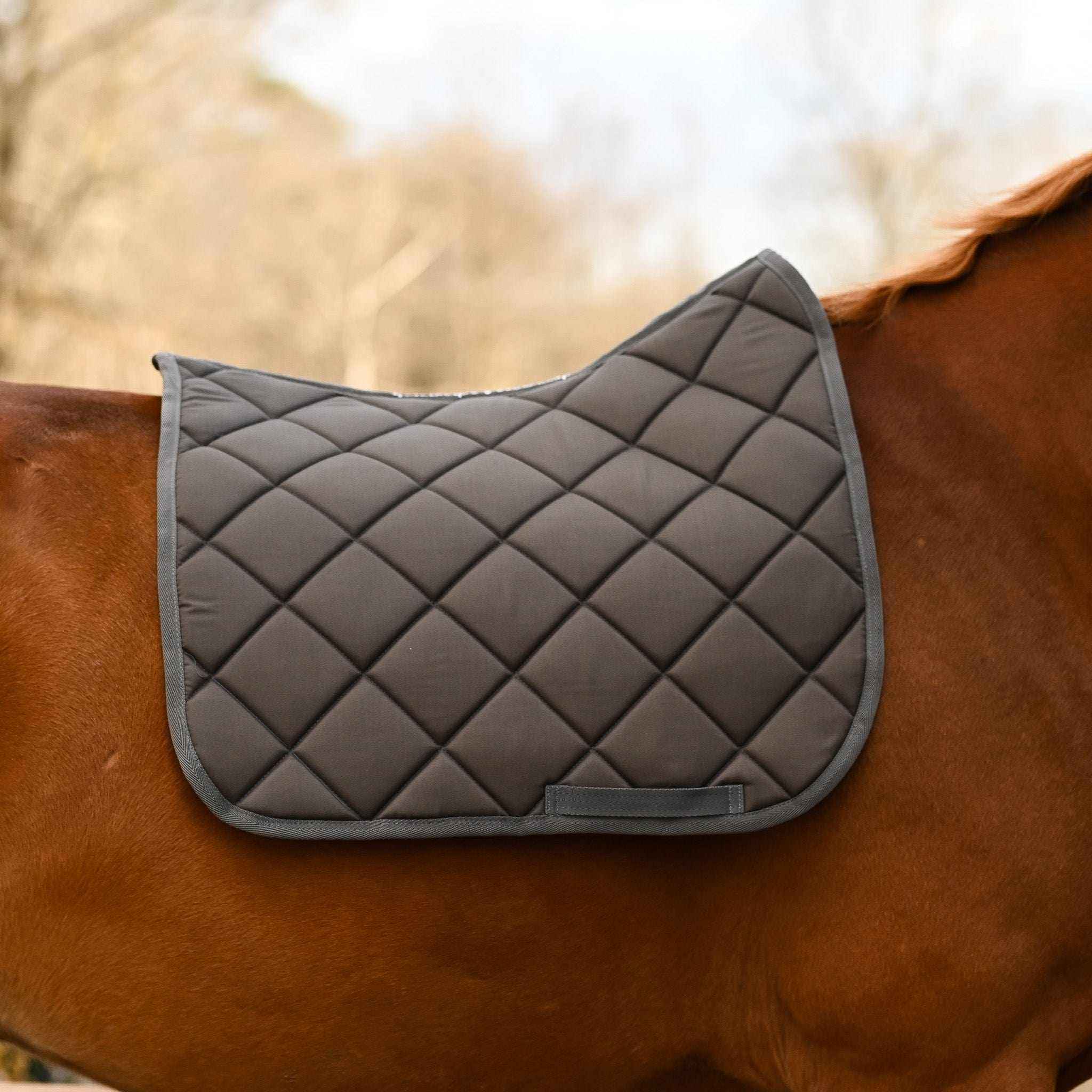 Dreamers & Schemers Dark Gray Saddle Pad – patterned saddle pad, equestrian gift, horseback riding gear from Dreamers & Schemers Saddle Pads