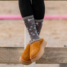 dreamers & schemers Crew Socks Dear Distance Crew Socks equestrian boot socks boot socks thin socks riding socks pattern socks tall socks funny socks knee high socks horse socks horse show socks