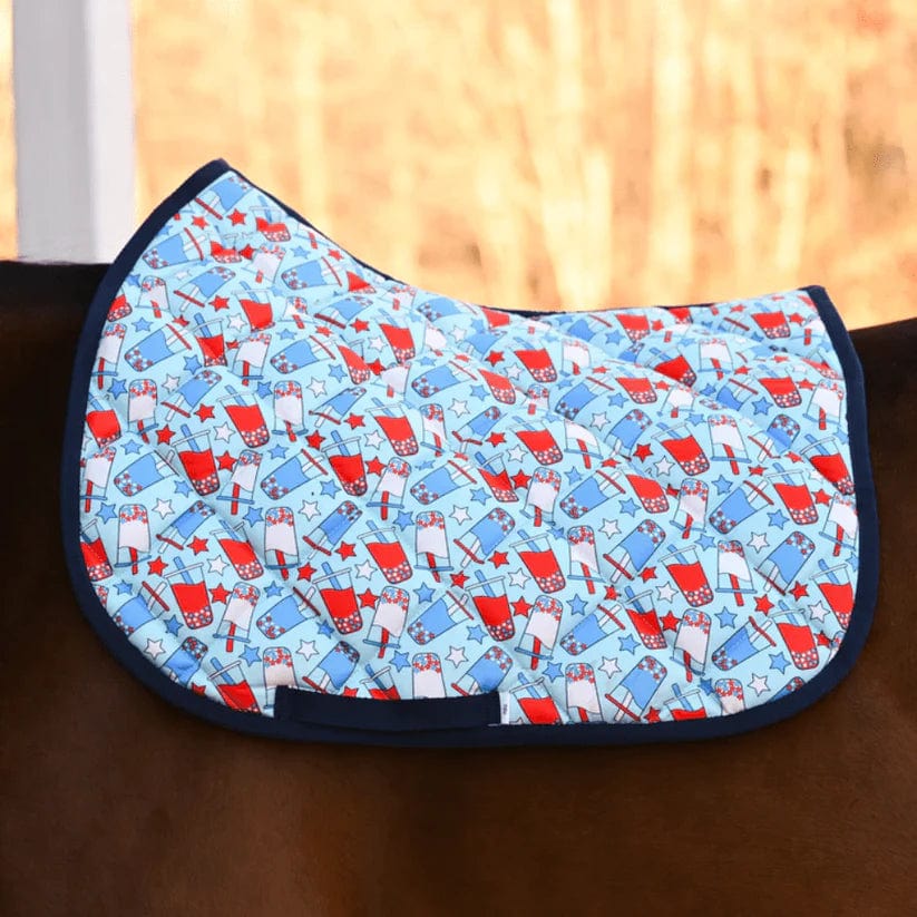 dreamers & schemers Saddle Pad Full DERP Holiday the 4th Saddle Pad equestrian boot socks boot socks thin socks riding socks pattern socks tall socks funny socks knee high socks horse socks horse show socks