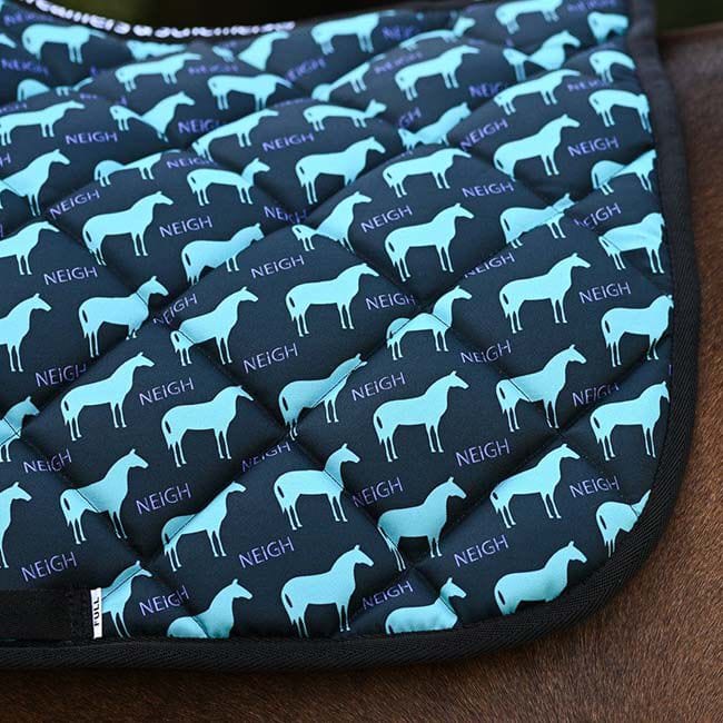 dreamers & schemers Saddle Pad Full DERP Neigh Saddle Pad equestrian boot socks boot socks thin socks riding socks pattern socks tall socks funny socks knee high socks horse socks horse show socks