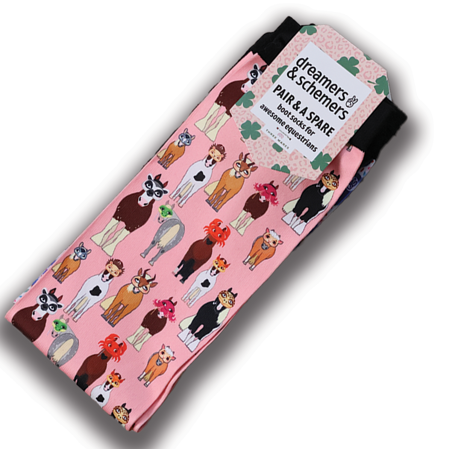 Disguise Youth Pair black top boot socks with a spare sock, breathable and comfortable, sold in packs of three