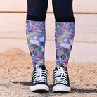 dreamers & schemers Pair & A Spare Don't Forget!  Pair & a Spare Socks equestrian boot socks boot socks thin socks riding socks pattern socks tall socks funny socks knee high socks horse socks horse show socks