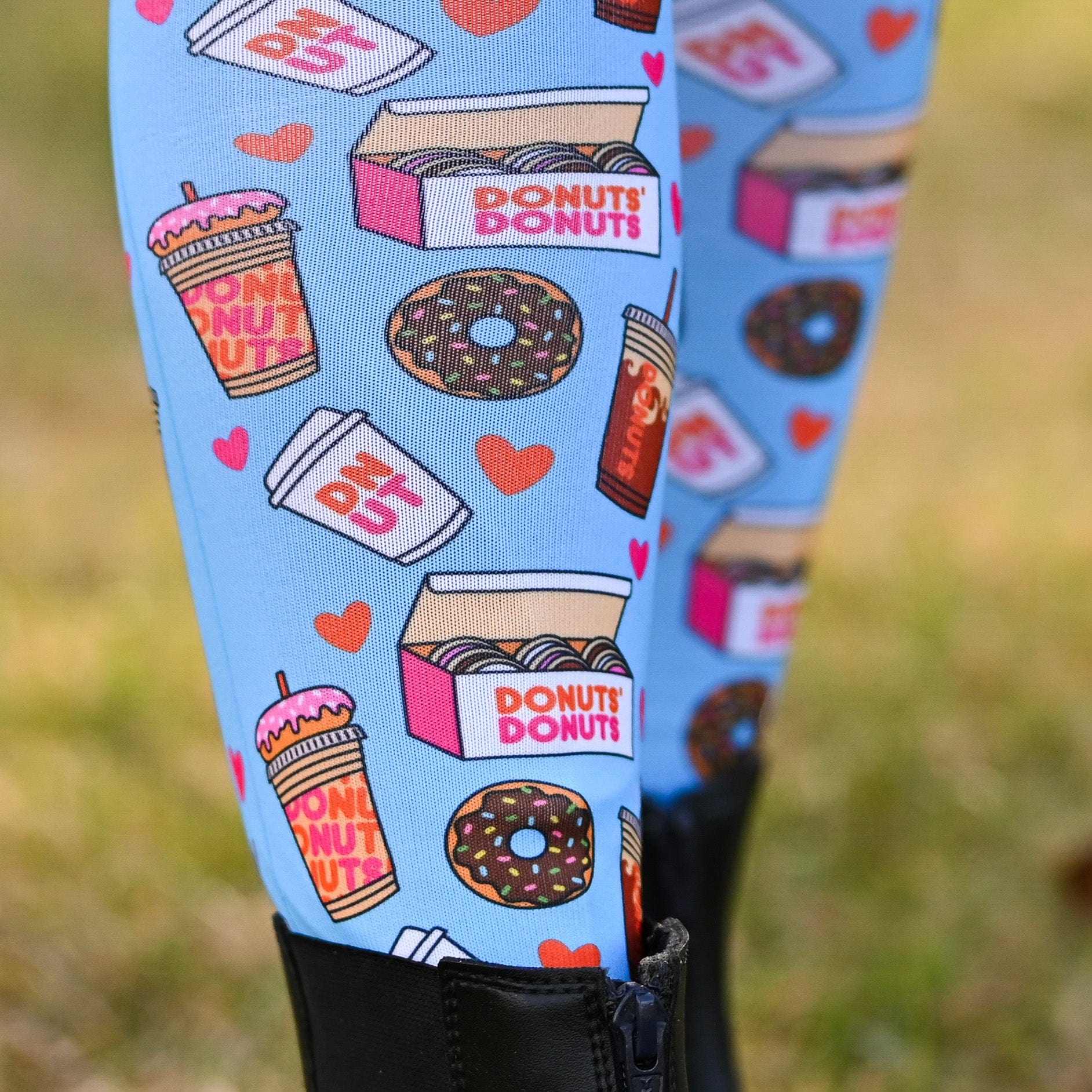 Donuts Pair & a Spare equestrian boot socks with donut sprinkles print, by Dreamers & Schemers