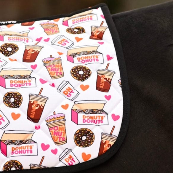 dreamers & schemers Saddle Pad Pony Donuts Saddle Pad equestrian boot socks boot socks thin socks riding socks pattern socks tall socks funny socks knee high socks horse socks horse show socks