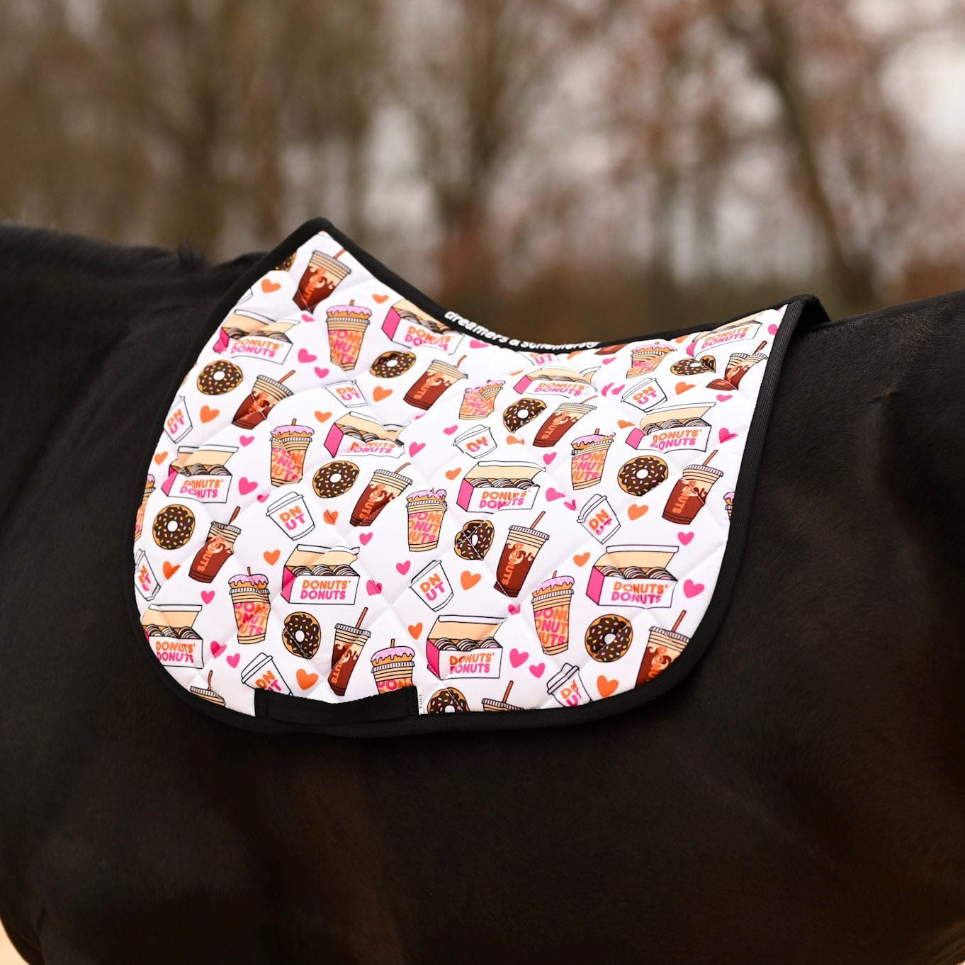 dreamers & schemers Saddle Pad Donuts Saddle Pad equestrian boot socks boot socks thin socks riding socks pattern socks tall socks funny socks knee high socks horse socks horse show socks