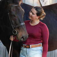 Equitation Tech Long Sleeve Top, additional view, equestrian apparel by Dreamers & Schemers