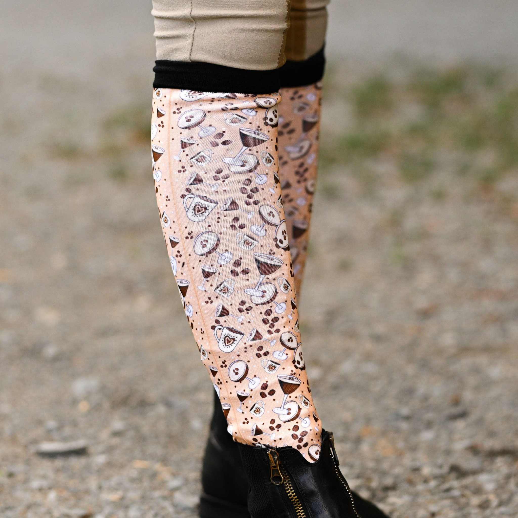 dreamers & schemers Pair & A Spare Espresso Yourself Pair & A Spare Socks equestrian boot socks boot socks thin socks riding socks pattern socks tall socks funny socks knee high socks horse socks horse show socks