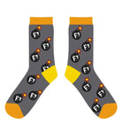 dreamers & schemers Crew Sock Grey/Orange F Bomb Crew equestrian boot socks boot socks thin socks riding socks pattern socks tall socks funny socks knee high socks horse socks horse show socks