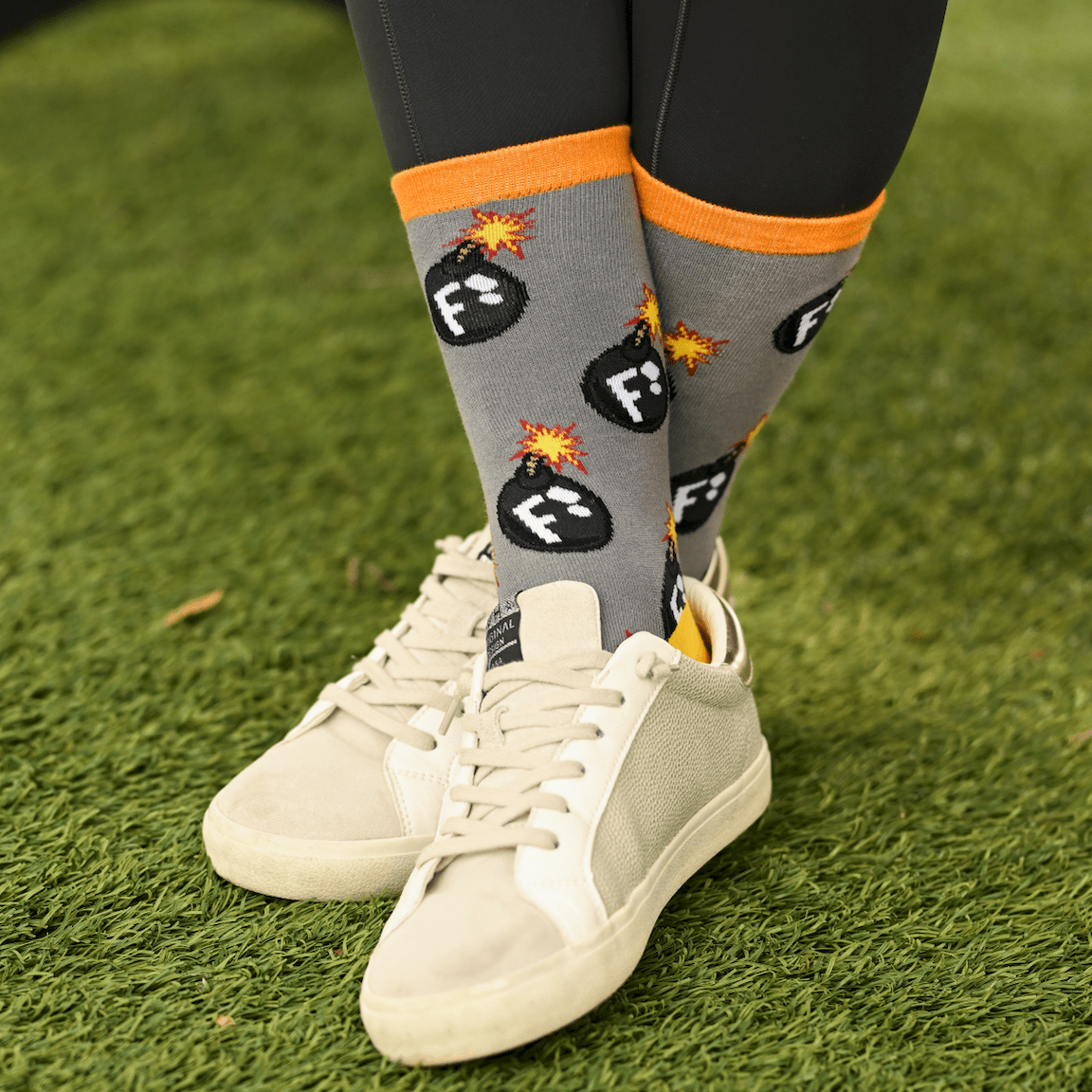 dreamers & schemers Crew Sock F Bomb Crew equestrian boot socks boot socks thin socks riding socks pattern socks tall socks funny socks knee high socks horse socks horse show socks