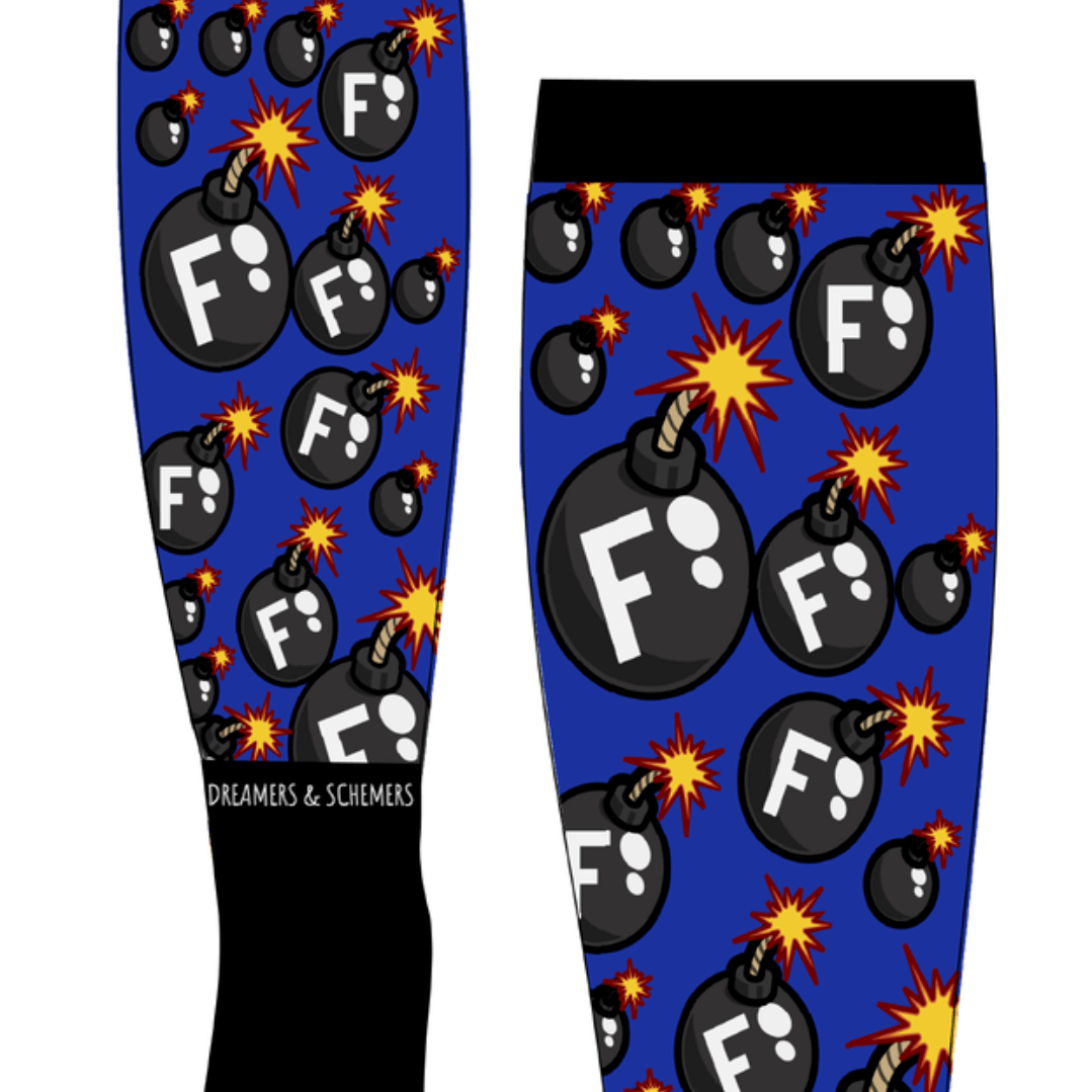dreamers & schemers Pair & A Spare F Bomb Pair & a Spare equestrian boot socks boot socks thin socks riding socks pattern socks tall socks funny socks knee high socks horse socks horse show socks