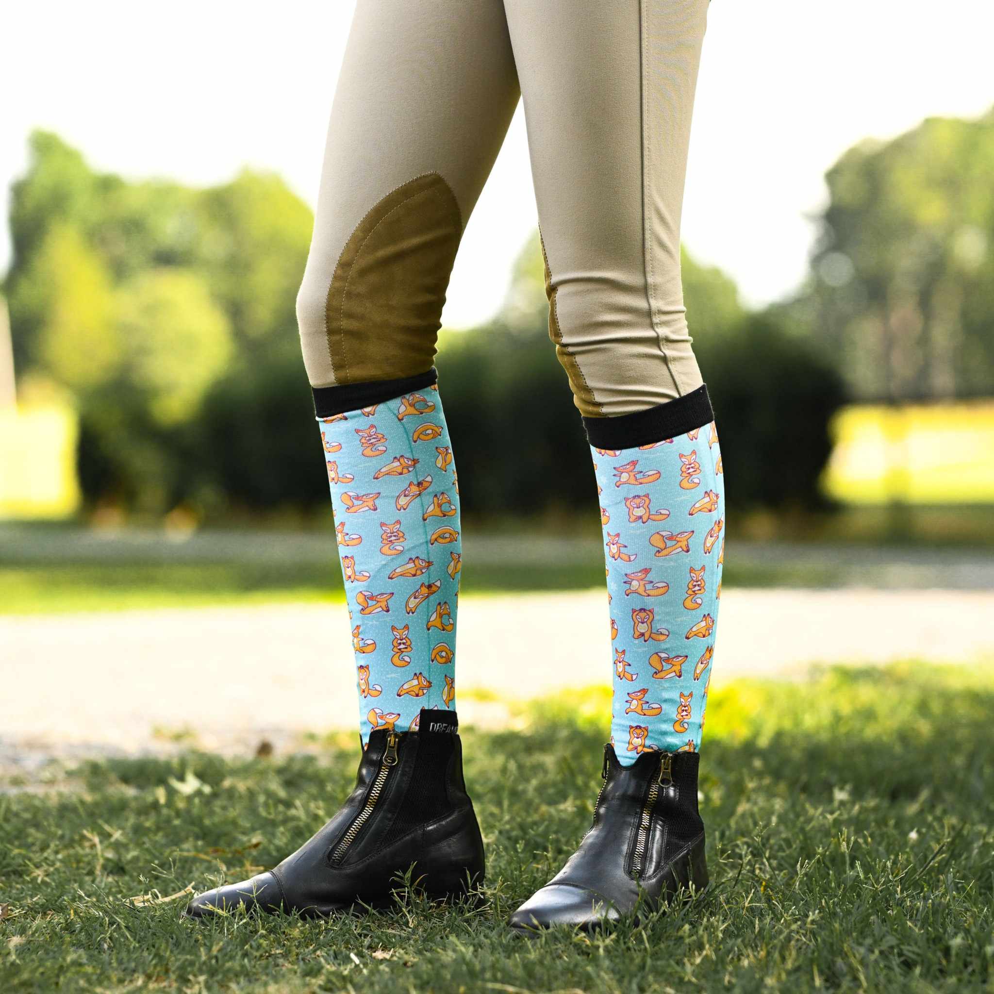 dreamers & schemers Pair & A Spare Foxy Flex Pair & A Spare Socks equestrian boot socks boot socks thin socks riding socks pattern socks tall socks funny socks knee high socks horse socks horse show socks