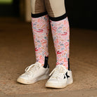 dreamers & schemers Youth Pair & a Spare Foxy Friends Youth Pair & a Spare equestrian boot socks boot socks thin socks riding socks pattern socks tall socks funny socks knee high socks horse socks horse show socks