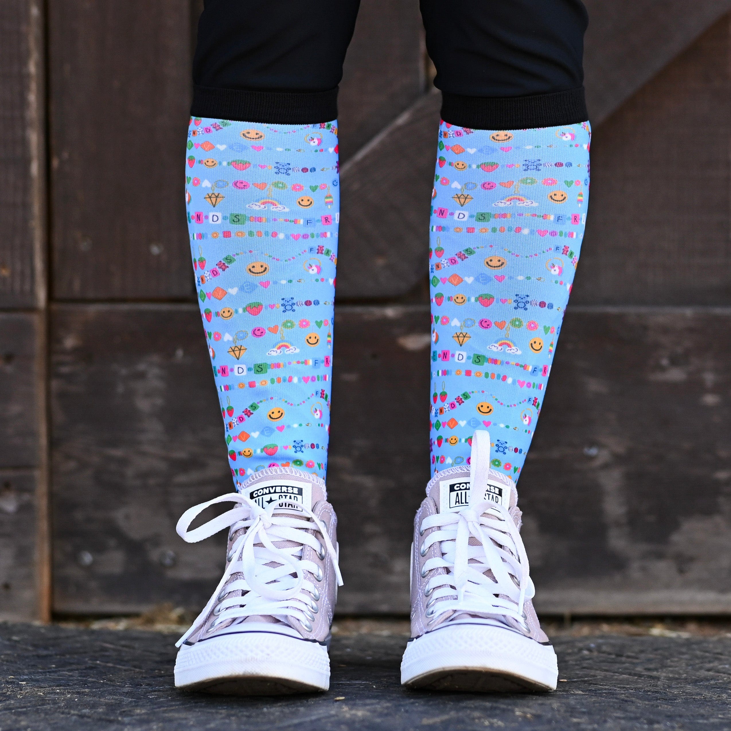 dreamers & schemers Youth Pair & a Spare Friends Youth Pair & a Spare Socks equestrian boot socks boot socks thin socks riding socks pattern socks tall socks funny socks knee high socks horse socks horse show socks