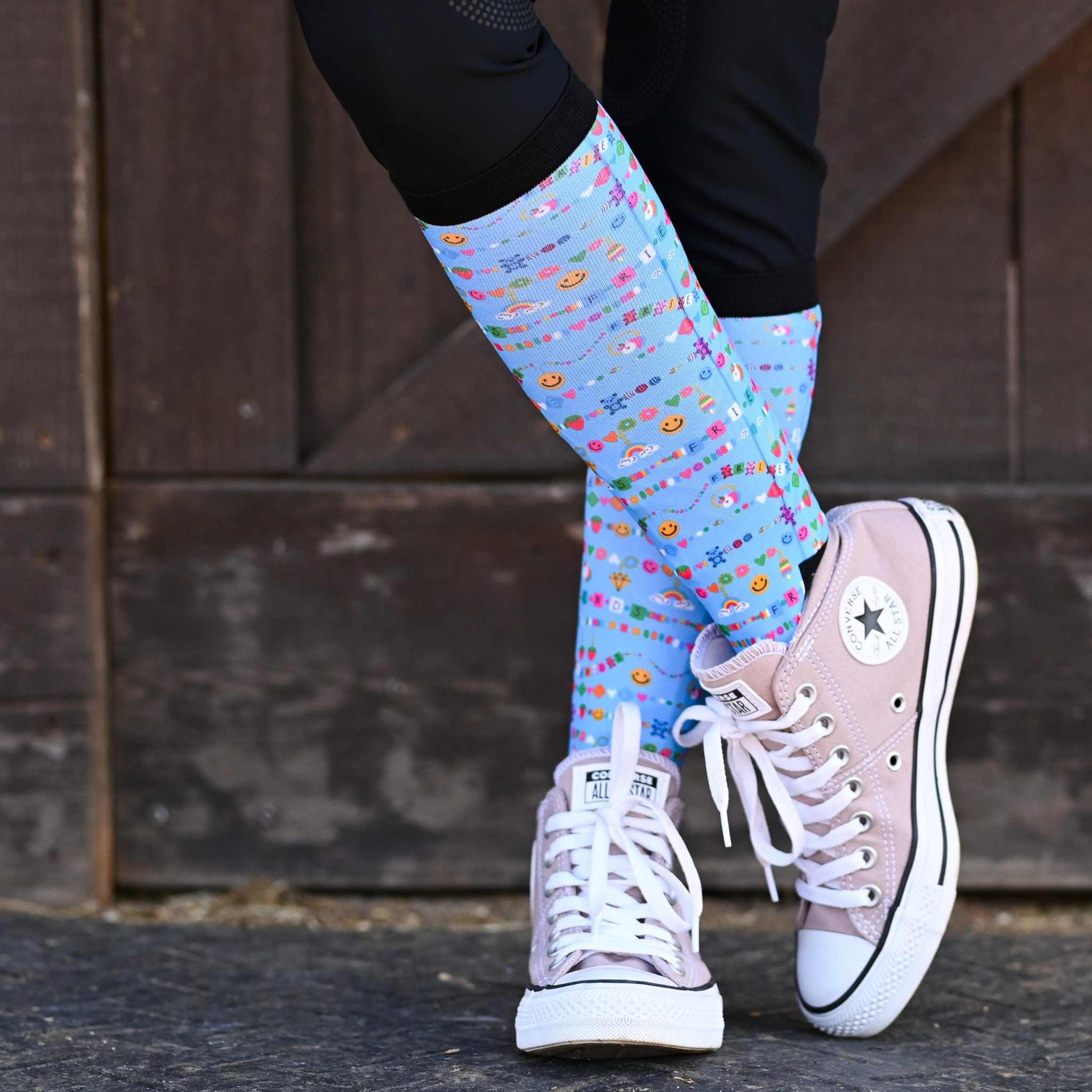 dreamers & schemers Youth Pair & a Spare Friends Youth Pair & a Spare Socks equestrian boot socks boot socks thin socks riding socks pattern socks tall socks funny socks knee high socks horse socks horse show socks