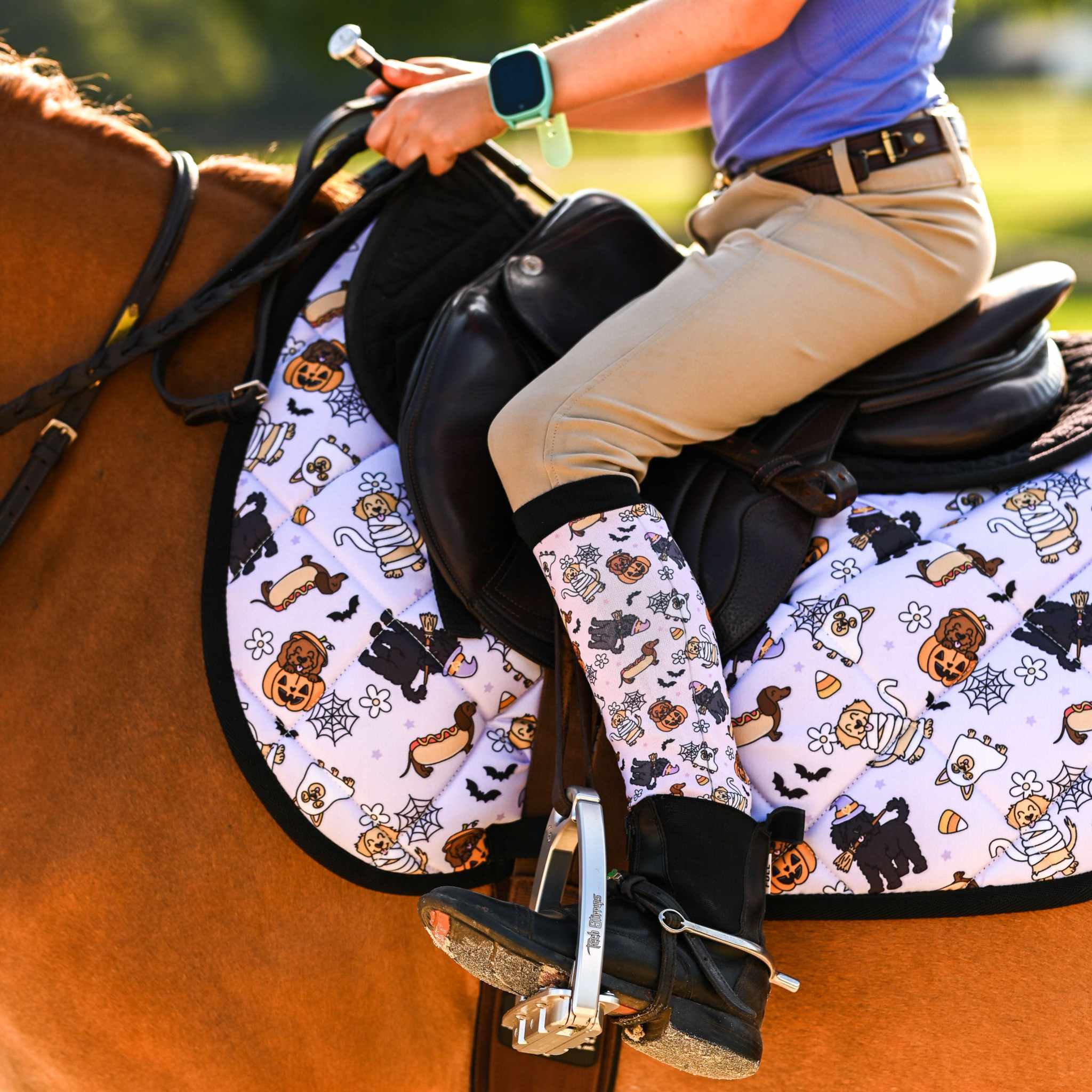 dreamers & schemers Youth Ghosts & Growls Youth Pair & A Spare Socks equestrian boot socks boot socks thin socks riding socks pattern socks tall socks funny socks knee high socks horse socks horse show socks
