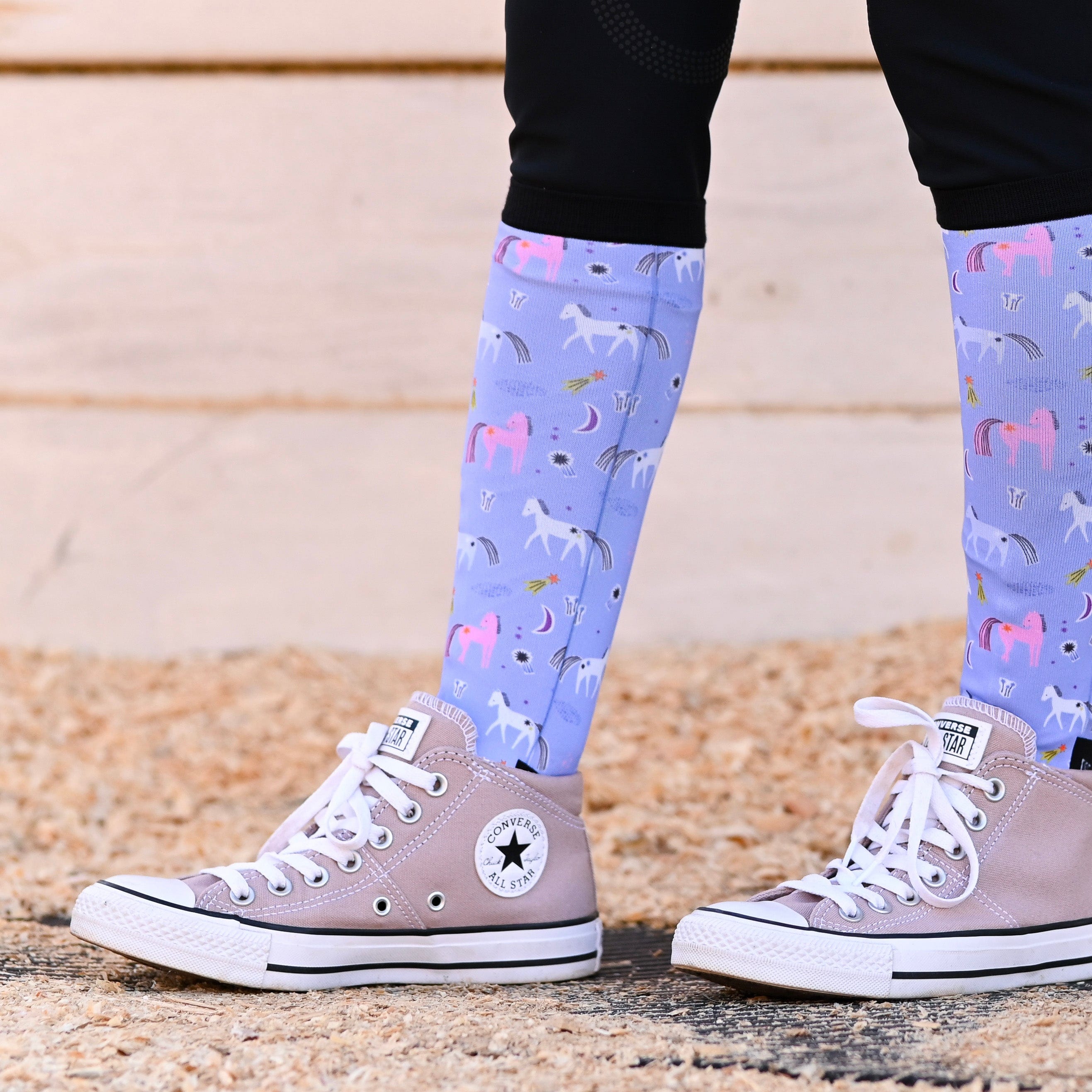 dreamers & schemers Youth Pair & a Spare Giddy Up Youth Pair & a Spare Socks equestrian boot socks boot socks thin socks riding socks pattern socks tall socks funny socks knee high socks horse socks horse show socks