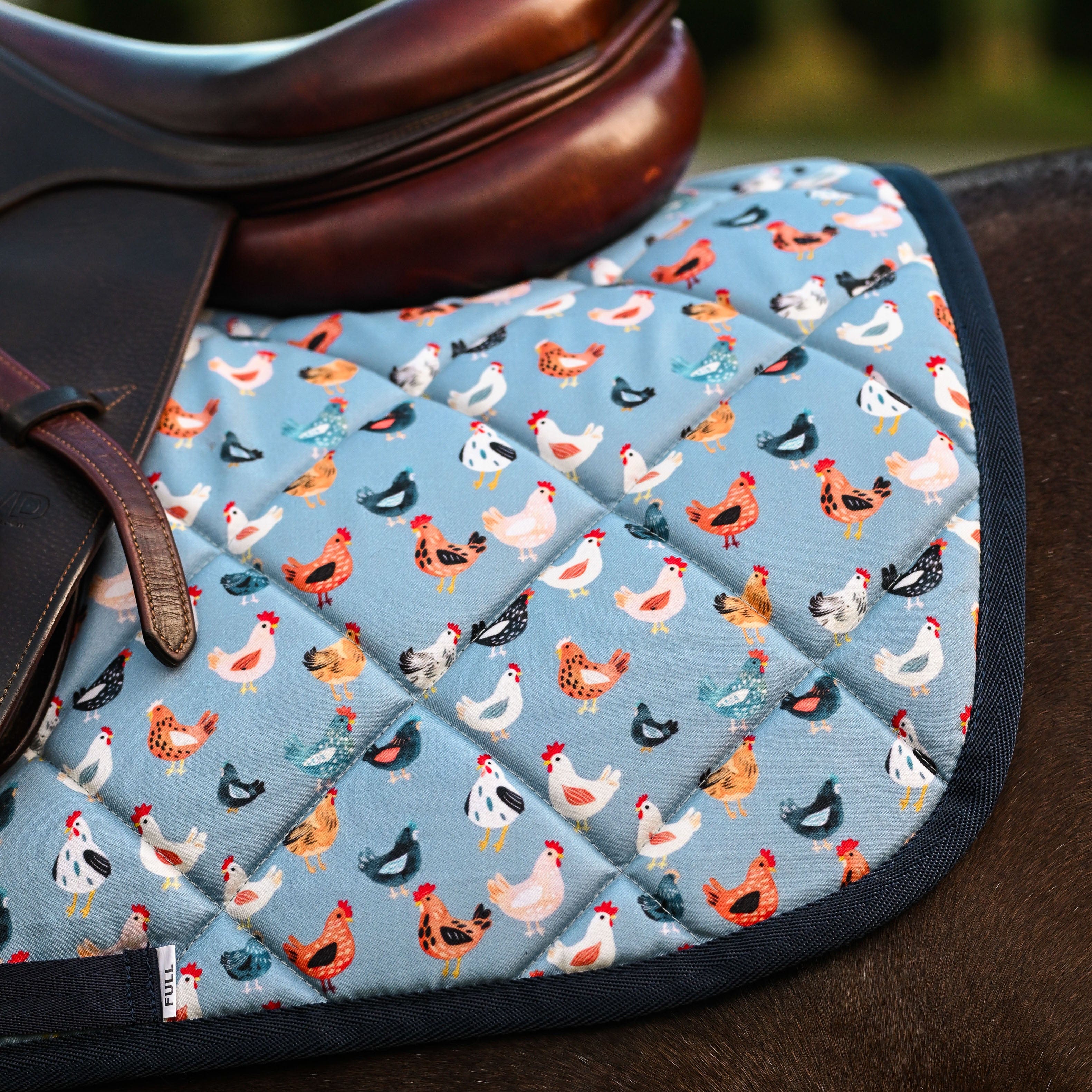 dreamers & schemers Saddle Pad Hen House Saddle Pad equestrian boot socks boot socks thin socks riding socks pattern socks tall socks funny socks knee high socks horse socks horse show socks