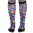 Hens Lens Pair black top boot socks with free spare sock, breathable knit and flat-seam toe