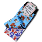 Highland Cow Pair & a Spare equestrian boot socks, alternate angle, by Dreamers & Schemers